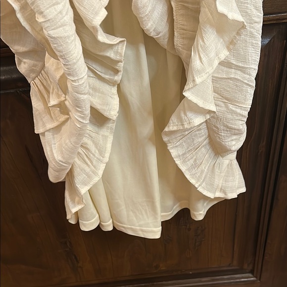 Vici Cream Ruffled Tiered Mini Sundress - Picture 4 of 5